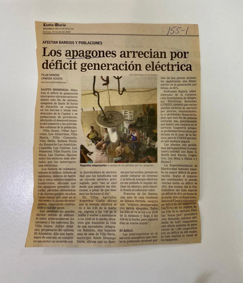 los apagones arrecian por déficit de generación eléctrica